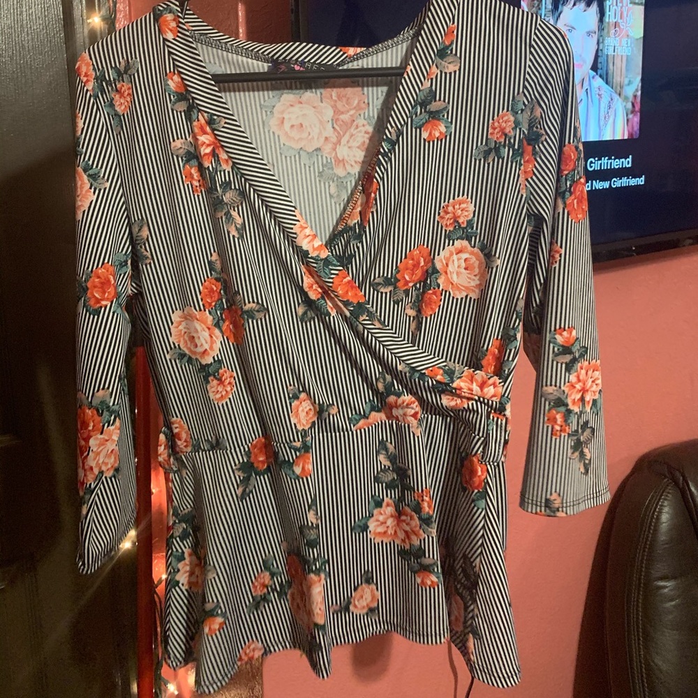 womens rose blouse